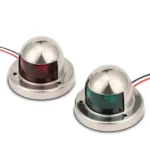 1 Pair Stainless Steel LED Navigation Light Red Green Sailing Signal Light for Marine Boat Yacht Warning Light, DC 12V - Image 2