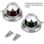 1 Pair Stainless Steel LED Navigation Light Red Green Sailing Signal Light for Marine Boat Yacht Warning Light, DC 12V - Image 5