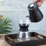304 Stainless Steel Coffee Hand Pot Wooden Handle Coffee Pot Teflon Long-Mouth Slender Pot - Image 7