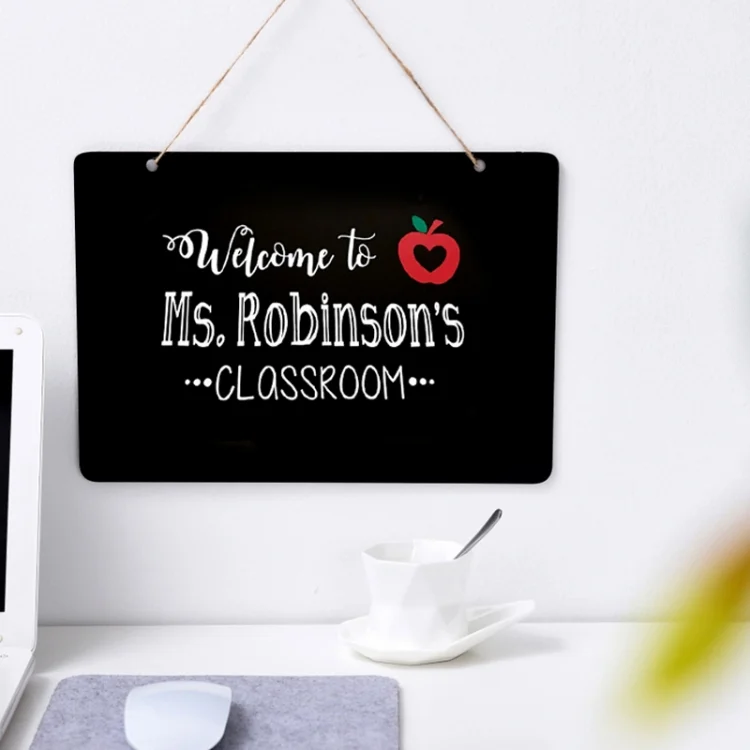 Double-Sided Lanyard Wooden Small Blackboard Home Decoration Message Simple Listing