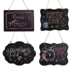 Double-Sided Lanyard Wooden Small Blackboard Home Decoration Message Simple Listing - Image 2