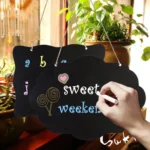 Double-Sided Lanyard Wooden Small Blackboard Home Decoration Message Simple Listing - Image 3