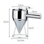 Octopus Balls Tool Fish Ball Funnel Tapered Funnel With Shelf Chocolate Sauce Drain - Image 2