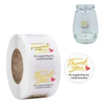 3 PCS Transparent Gilding Thank You Baking Sticker Envelope Sealing Sticker Gift Decoration Label