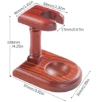 Solid Wood Pipe Rack Seat Single Pipe Pipe Display Stand Retro Removable Red Sandalwood Pipe Rack Holder - Image 8