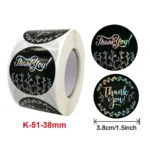 Boutique Packaging Supplies Round Rainbow Silver Laser Stickers - Image 3