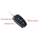 2 Set Universal Sound And Light Car Alarm 12V Vehicle Alarm System Bullet Key Remote Control - Image 4