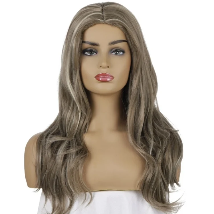 Women Split Wigs Long Curly Hair Synthetic Headgear