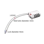 Zinc Alloy Red Dot Luggage Small Padlock Small Mini Code Lock - Image 4