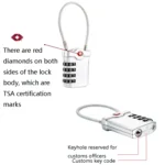 Zinc Alloy Red Dot Luggage Small Padlock Small Mini Code Lock - Image 5