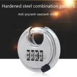 Stainless Steel Password Padlock 304 Waterproof And Rust-Proof Outdoor Courtyard Door Cabinet Lock Round Cake Lock - Image 2