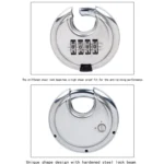 Stainless Steel Password Padlock 304 Waterproof And Rust-Proof Outdoor Courtyard Door Cabinet Lock Round Cake Lock - Image 5