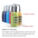 Customs Luggage Lock Overseas Travel Luggage Zipper Lock Plastic TSA Code Lock - Image 2