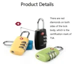 Customs Luggage Lock Overseas Travel Luggage Zipper Lock Plastic TSA Code Lock - Image 3