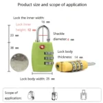 Customs Luggage Lock Overseas Travel Luggage Zipper Lock Plastic TSA Code Lock - Image 6