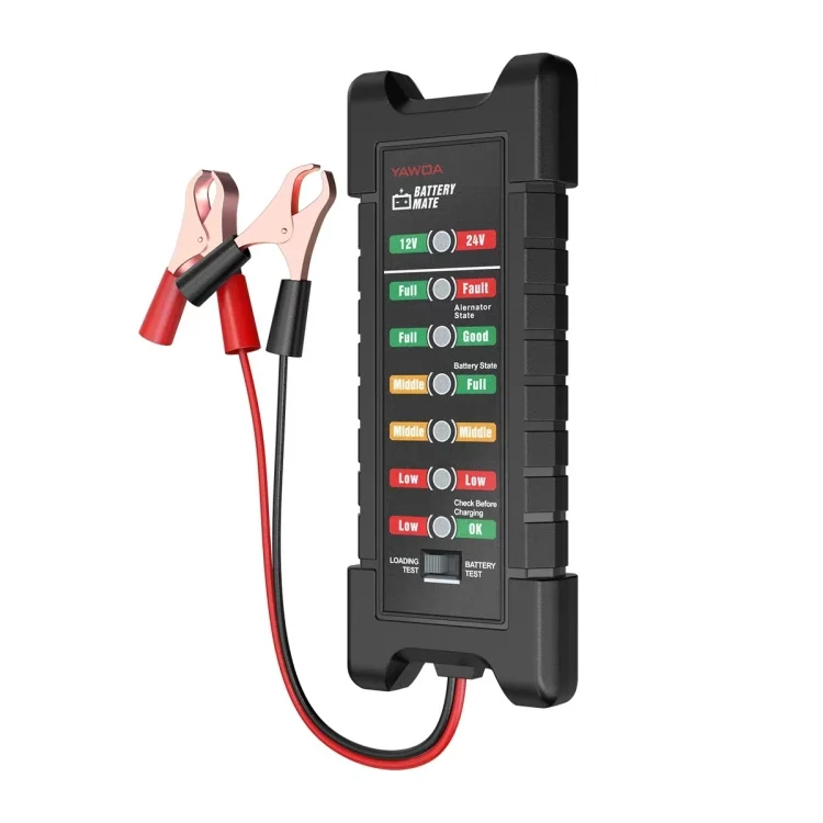 TBD05459974_2.webp YAWOA BM410 Storage Battery Tester 12V/24V Load Test LED Smart Car Battery Tester Clip - Image 3