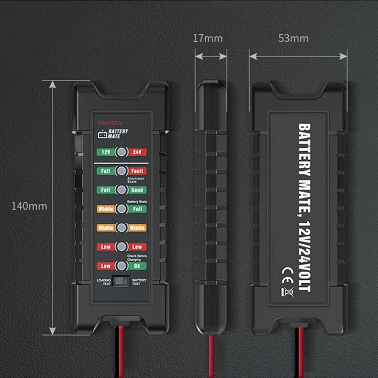TBD05459974_4.webp YAWOA BM410 Storage Battery Tester 12V/24V Load Test LED Smart Car Battery Tester Clip - Image 5