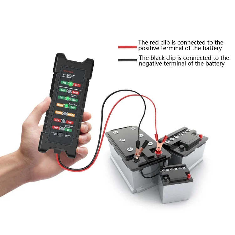 TBD05459974_5.webp YAWOA BM410 Storage Battery Tester 12V/24V Load Test LED Smart Car Battery Tester Clip - Image 6