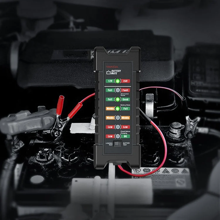 TBD05459974_6.webp YAWOA BM410 Storage Battery Tester 12V/24V Load Test LED Smart Car Battery Tester Clip - Image 7