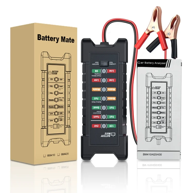 TBD05459974_8.webp YAWOA BM410 Storage Battery Tester 12V/24V Load Test LED Smart Car Battery Tester Clip - Image 9