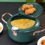 Fryer Pot Household Non-Stick Pan Temperature Control Mini Frying Pot