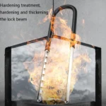 Smart Bluetooth Fingerprint U-Shaped Glass Door Lock Anti-Shear Anti-Theft Lock Extended Outdoor Waterproof U-Shaped Lock - Image 2