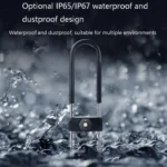 Smart Bluetooth Fingerprint U-Shaped Glass Door Lock Anti-Shear Anti-Theft Lock Extended Outdoor Waterproof U-Shaped Lock - Image 3