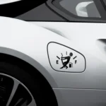 10 Pcs Funny Car Sticker Pull Fuel Tank Pointer To Full Hellaflush Reflective Vinyl Car Sticker Decal - Image 2
