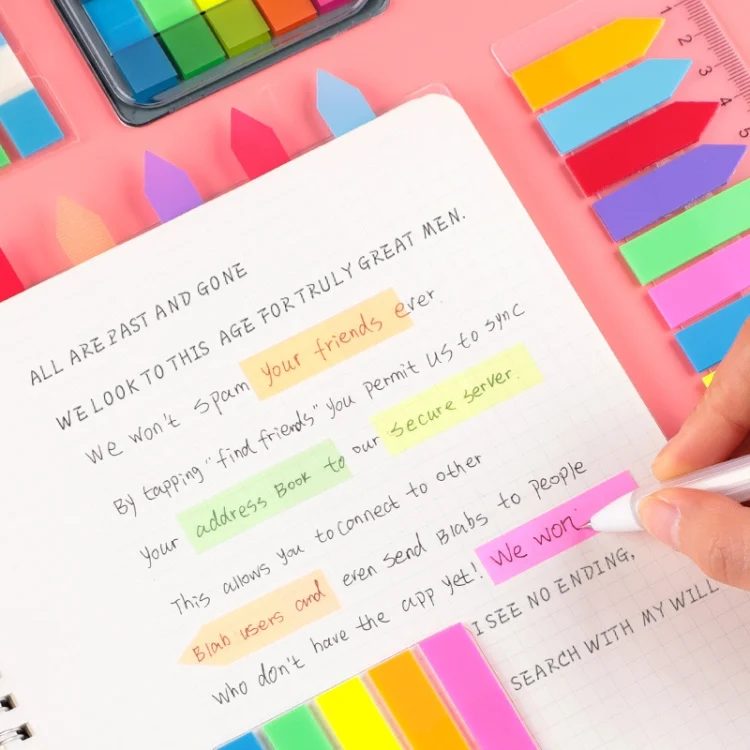 TBD0546273101_B4.webp 5pcs Fluorescent Transparent Small Sticker Note Indicator Label Index Sticker - Image 5