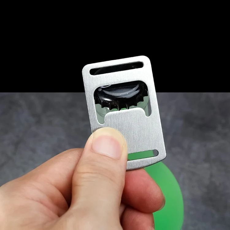 TBD05462751.webp 20 PCS Ribbon Bottle Opener Stainless Steel Card Bottle Opener Outdoor Backpack Webbing Buckle Lanyard Bottle Opener - Image 1