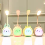 YW2021 Cartoon Cute LED Eye Protection Desk Lamp Student Dormitory Bedroom Folding Reading Desk Lamp - Image 2