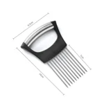 Stainless Steel Onion Fork Holder Pin Kitchen Vegetable Slicing Aid - Image 2