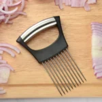 Stainless Steel Onion Fork Holder Pin Kitchen Vegetable Slicing Aid - Image 3