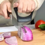 Stainless Steel Onion Fork Holder Pin Kitchen Vegetable Slicing Aid - Image 5