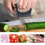 Stainless Steel Onion Fork Holder Pin Kitchen Vegetable Slicing Aid - Image 6