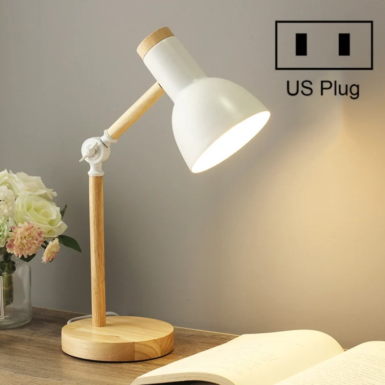 T1062 Dormitory Eye Protection Desk Lamp Bbedroom Bedside Wood Lamp