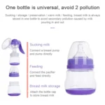 Painless Strength Adjustable Manual Massage Breast Pump - Image 13