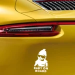 20pcs 14*9CM BABY ON BOARD Cool Rear Reflective Sunglasses Child Car Stickers Warning Decals - Image 5