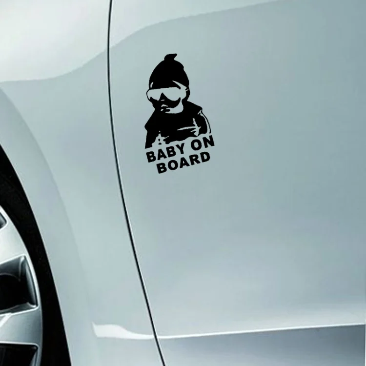 TBD054663701B_5.webp 20pcs 14*9CM BABY ON BOARD Cool Rear Reflective Sunglasses Child Car Stickers Warning Decals - Image 6