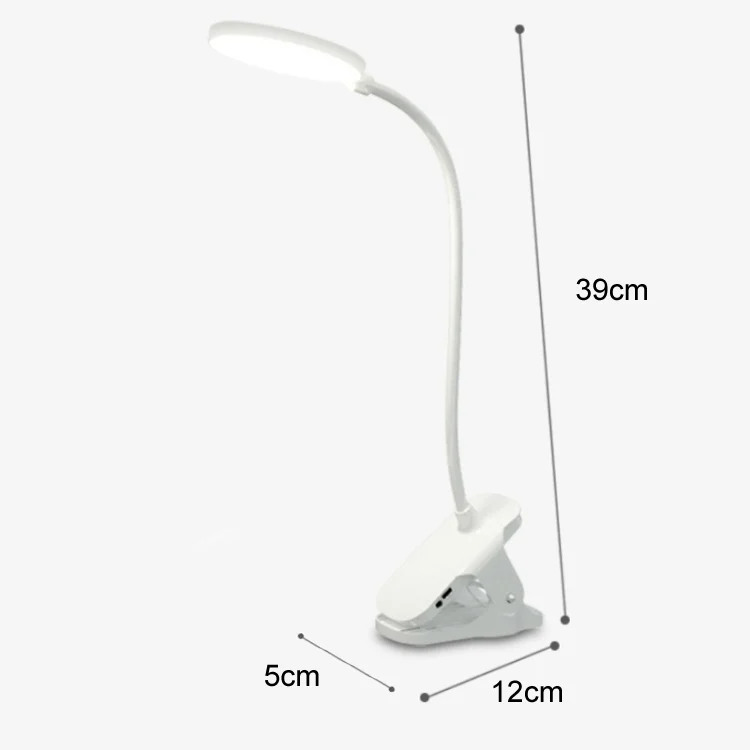 TBD0547304301_B1.webp Charging 800mAh Single Color Temperature Three-level Adjustment LED Clip Desk Lamp USB Eye Protection Bedside Lamp - Image 2