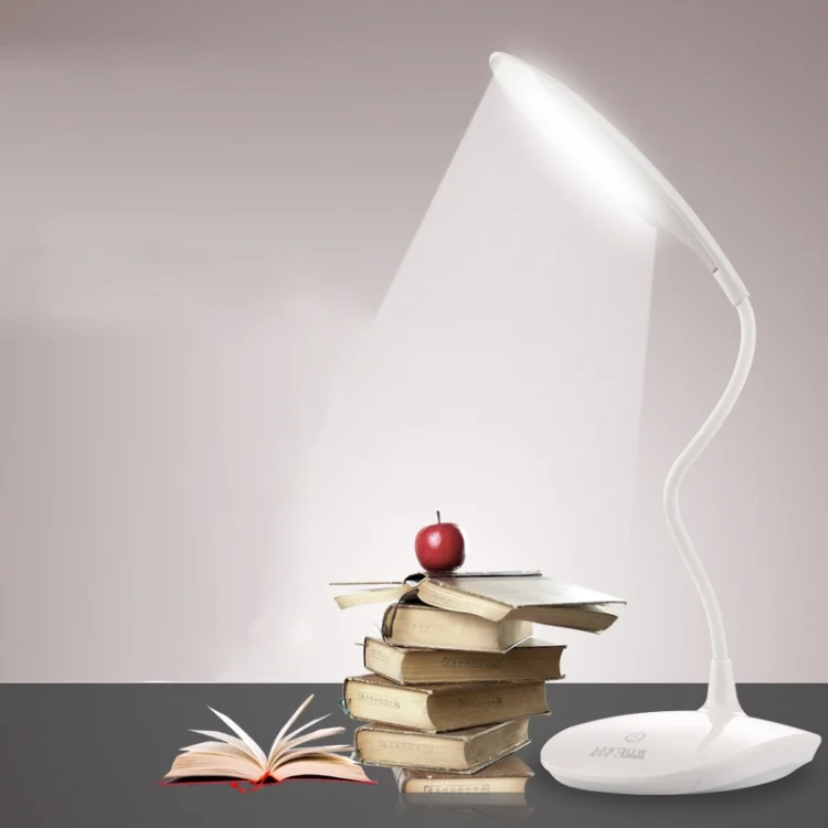 WS-601 USB Charging LED Reading Lamp Touch Dimming Bedroom Bedside Lamp