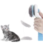 Stainless Steel Needle Automatic Cleaning Pet Hair Removal Dog Brush Pet Comb - Image 2