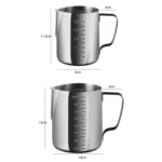 304 Stainless Steel Pointed Mouth Etched Cup Graduated Measuring Cup Milk Foam Cup Coffee Pot - Image 6