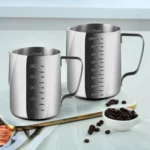 304 Stainless Steel Pointed Mouth Etched Cup Graduated Measuring Cup Milk Foam Cup Coffee Pot - Image 8