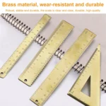 Brass Retro Drawing Ruler Measuring Tools - Image 3