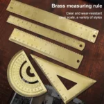 Brass Retro Drawing Ruler Measuring Tools - Image 7