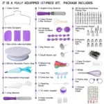 137 in 1 Cake Turntable Set Decorating Mouth Decorating Bag Baking Tool - Image 2