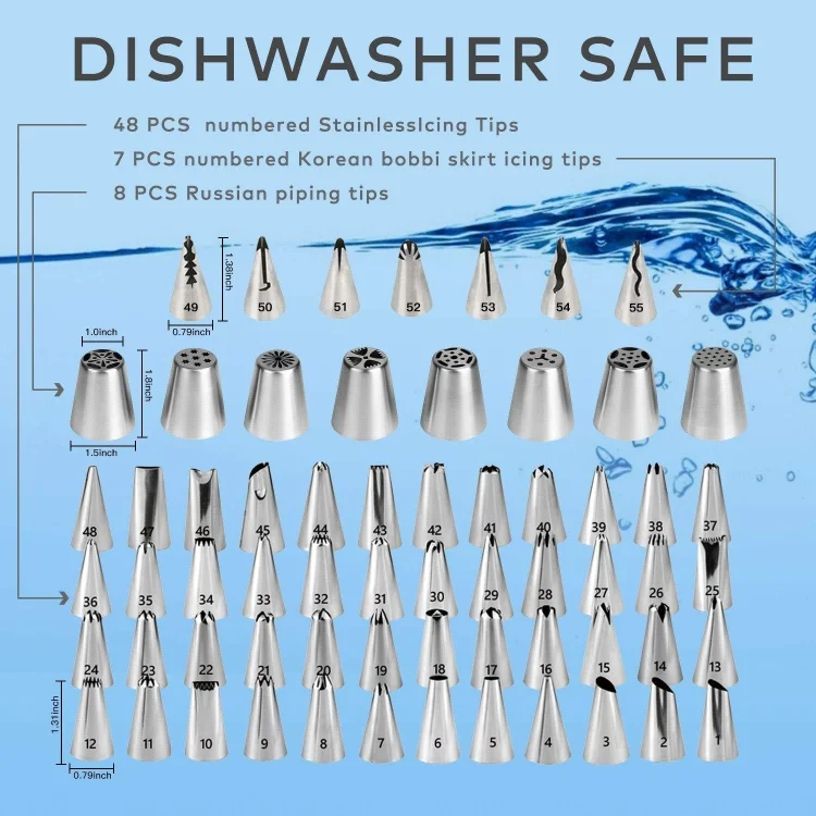 TBD05486642_3.webp 137 in 1 Cake Turntable Set Decorating Mouth Decorating Bag Baking Tool - Image 4