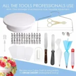 205 in 1 Cake Decorating Turntable Set Cake Decorating Mouth Baking Utensils - Image 2