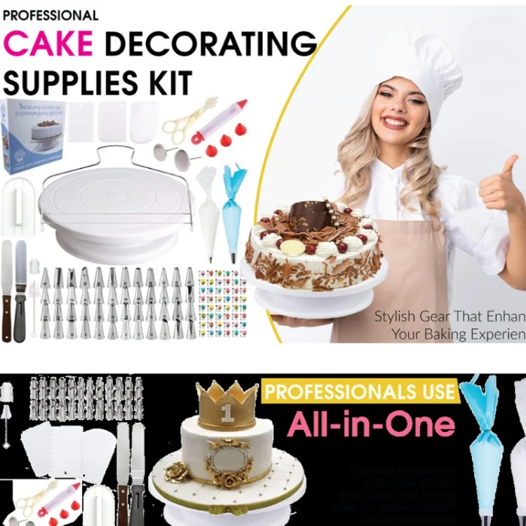 TBD05486644_6.webp 205 in 1 Cake Decorating Turntable Set Cake Decorating Mouth Baking Utensils - Image 7